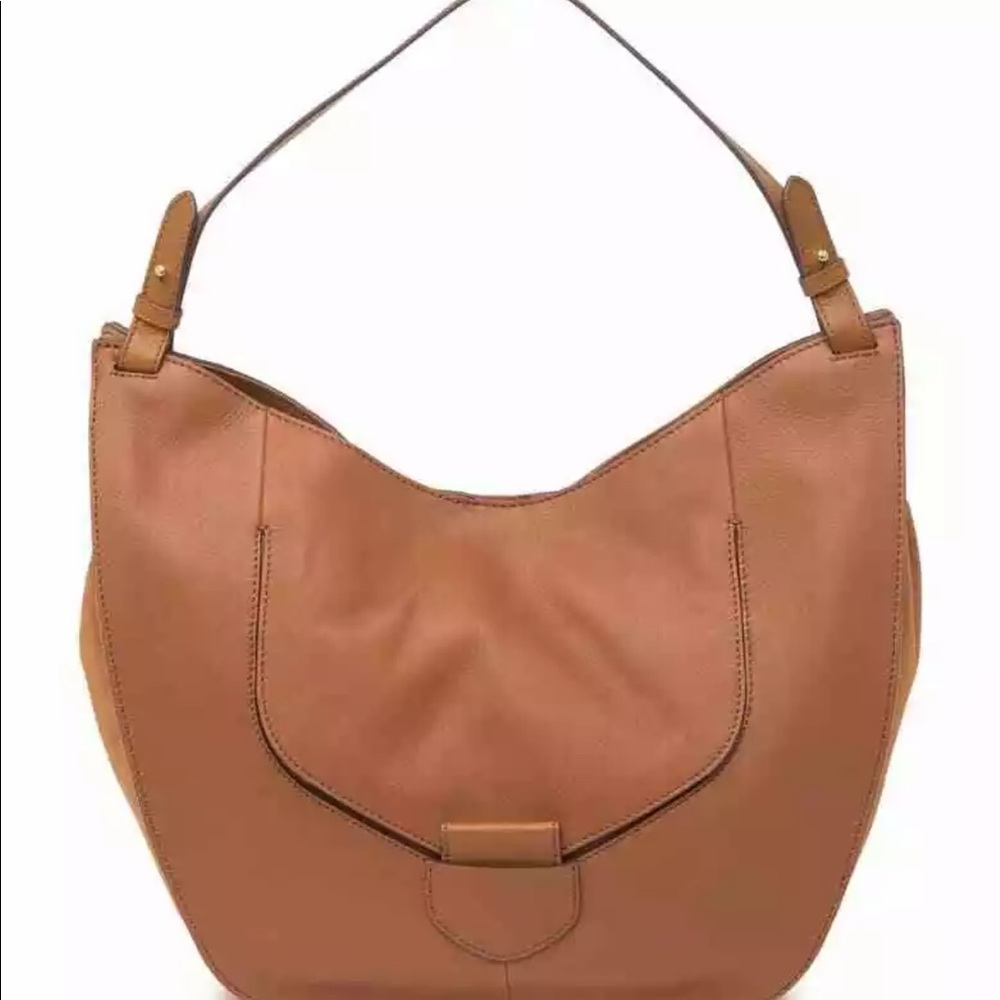 LUCKY BRAND Hobo Leather/Suede Bag Cognac/Tan NEW With Tag